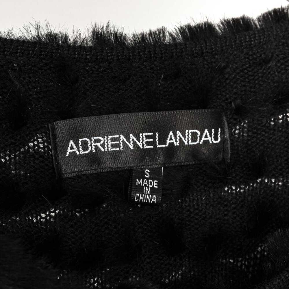 Adrienne Landau Black Rabbit-Fur Jacket - Picture 4 of 8